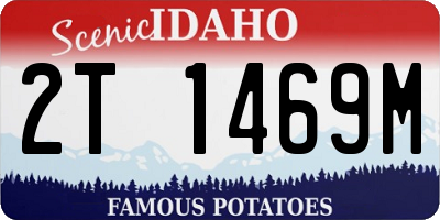 ID license plate 2T1469M