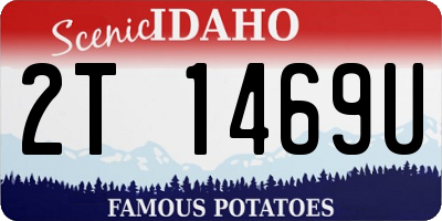 ID license plate 2T1469U
