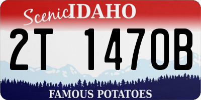 ID license plate 2T1470B
