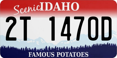 ID license plate 2T1470D