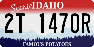 ID license plate 2T1470R