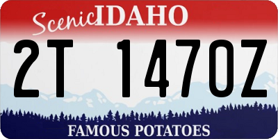 ID license plate 2T1470Z