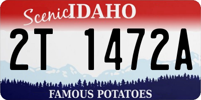 ID license plate 2T1472A
