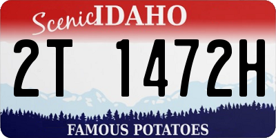 ID license plate 2T1472H