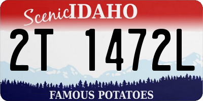 ID license plate 2T1472L