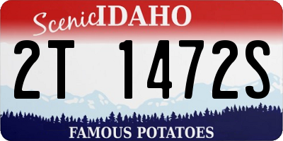 ID license plate 2T1472S