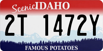 ID license plate 2T1472Y