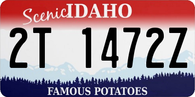ID license plate 2T1472Z