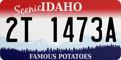 ID license plate 2T1473A