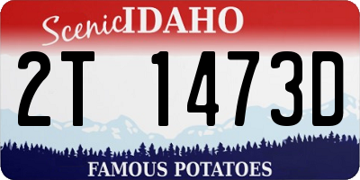 ID license plate 2T1473D