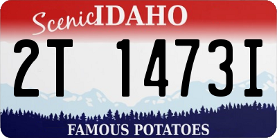 ID license plate 2T1473I
