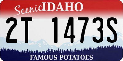 ID license plate 2T1473S