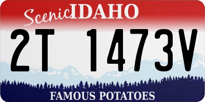 ID license plate 2T1473V
