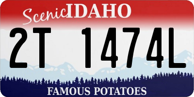 ID license plate 2T1474L