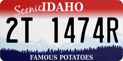 ID license plate 2T1474R