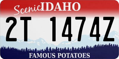 ID license plate 2T1474Z
