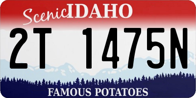ID license plate 2T1475N