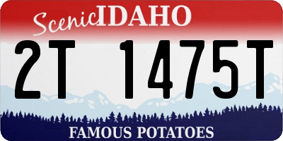 ID license plate 2T1475T