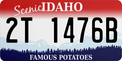 ID license plate 2T1476B