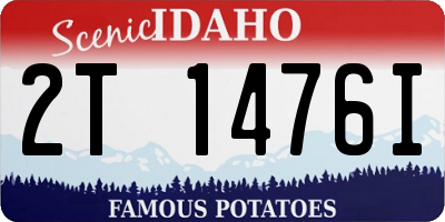 ID license plate 2T1476I