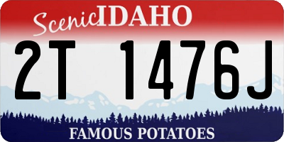 ID license plate 2T1476J