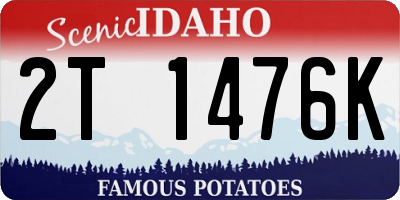 ID license plate 2T1476K
