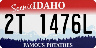 ID license plate 2T1476L