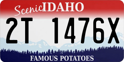 ID license plate 2T1476X