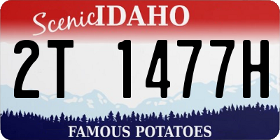 ID license plate 2T1477H