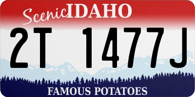 ID license plate 2T1477J