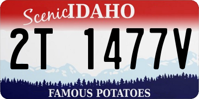 ID license plate 2T1477V