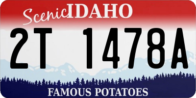 ID license plate 2T1478A