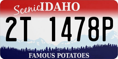 ID license plate 2T1478P