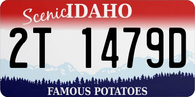 ID license plate 2T1479D