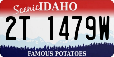 ID license plate 2T1479W
