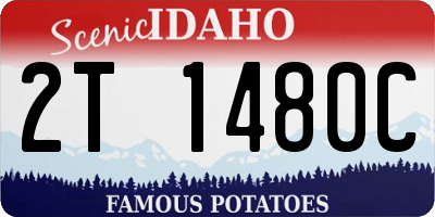 ID license plate 2T1480C