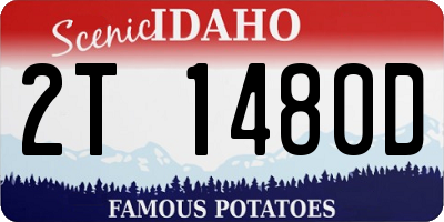 ID license plate 2T1480D