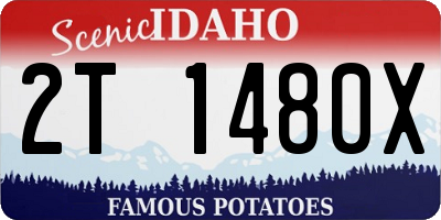 ID license plate 2T1480X