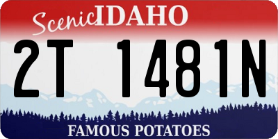 ID license plate 2T1481N