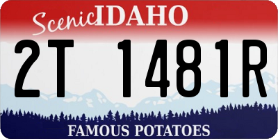 ID license plate 2T1481R
