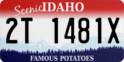 ID license plate 2T1481X