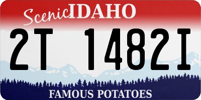 ID license plate 2T1482I