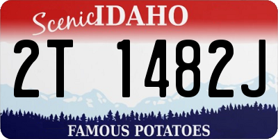ID license plate 2T1482J