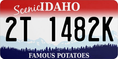 ID license plate 2T1482K