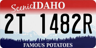 ID license plate 2T1482R