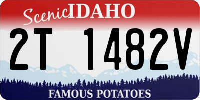 ID license plate 2T1482V
