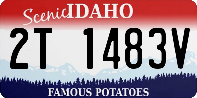 ID license plate 2T1483V