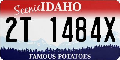 ID license plate 2T1484X