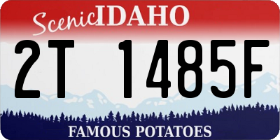 ID license plate 2T1485F