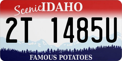 ID license plate 2T1485U